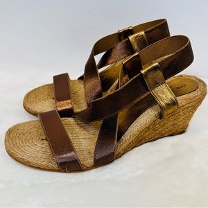 Eric Michael shoes! Eric Michael, bronze, copper, strappy wedge, women’s 9